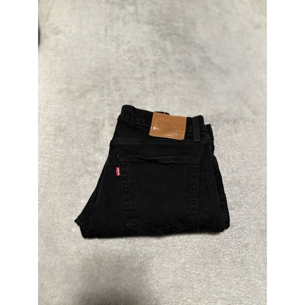 Levis 511 Premium Mens Black Slim Denim Jeans Size 36x32 Pants Stretch
